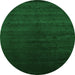 Machine Washable Abstract Green Contemporary Area Rugs, wshcon67grn