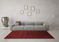 Machine Washable Abstract Red Contemporary Rug, wshcon67red