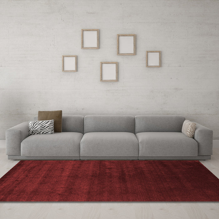 Contemporary Red Washable Rugs