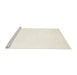 Serging Thickness of Machine Washable Contemporary Whip Beige Rug, wshcon68