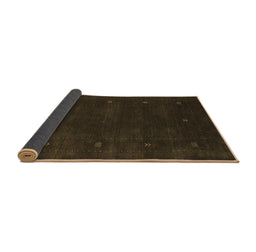 Sideview of Abstract Brown Contemporary Rug, con680brn