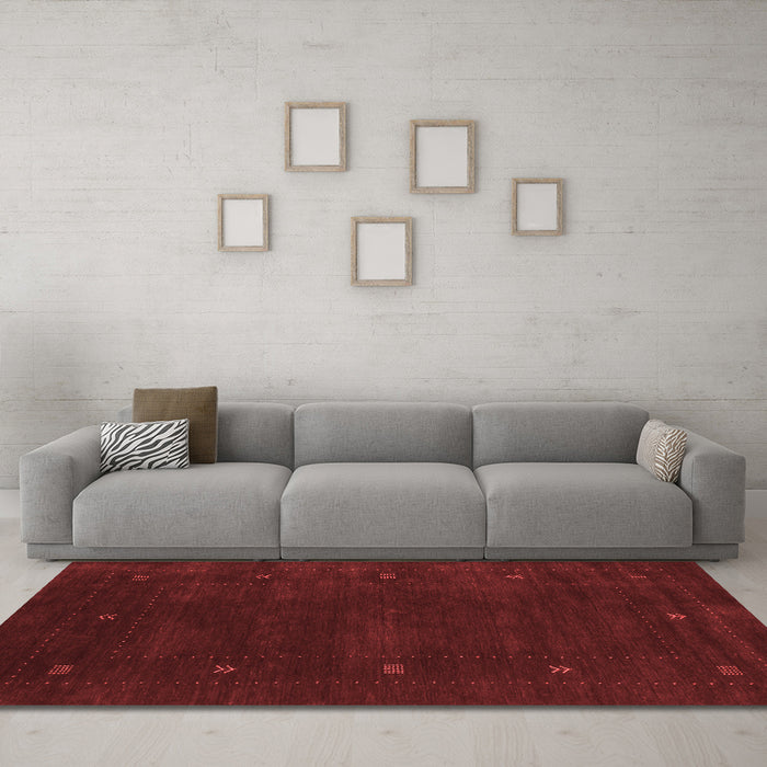 Contemporary Red Washable Rugs