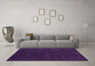 Machine Washable Abstract Purple Contemporary Area Rugs in a Living Room, wshcon680pur
