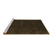 Sideview of Machine Washable Abstract Brown Contemporary Rug, wshcon680brn