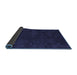 Sideview of Abstract Blue Contemporary Rug, con680blu