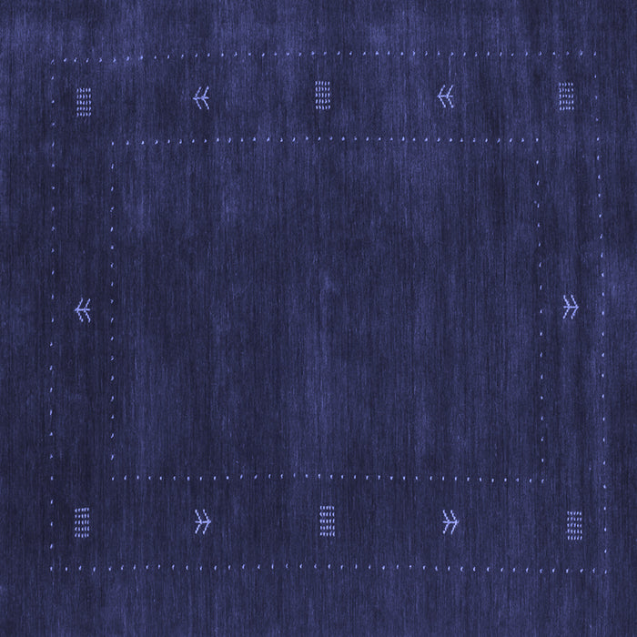 Square Abstract Blue Contemporary Rug, con680blu