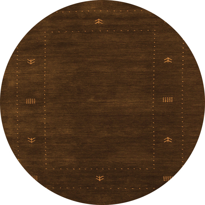 Square Abstract Orange Contemporary Rug, con680org