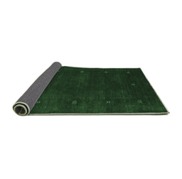 Sideview of Abstract Emerald Green Contemporary Rug, con680emgrn