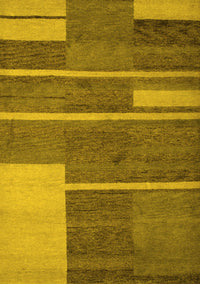 Abstract Yellow Contemporary Rug, con681yw