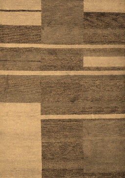 Abstract Brown Contemporary Rug, con681brn