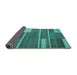 Sideview of Abstract Turquoise Contemporary Rug, con681turq