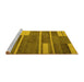 Sideview of Machine Washable Abstract Yellow Contemporary Rug, wshcon681yw