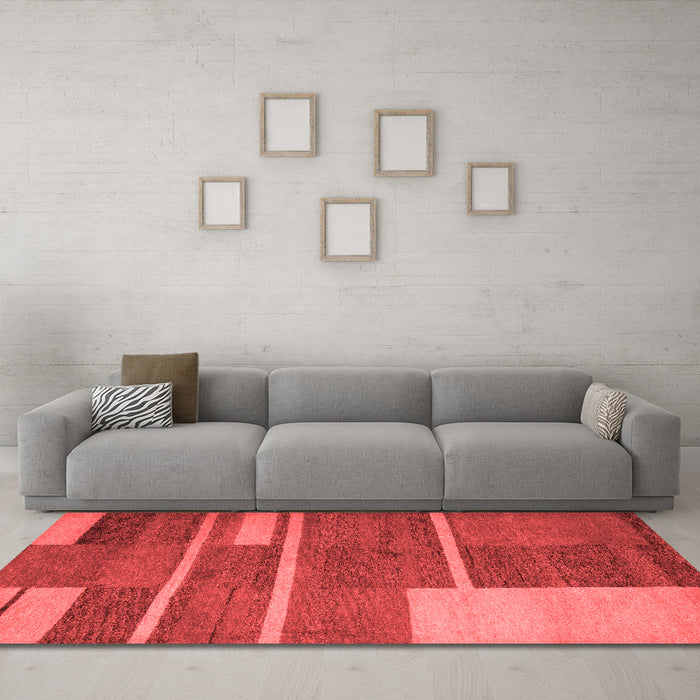 Contemporary Red Washable Rugs