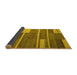 Sideview of Abstract Yellow Contemporary Rug, con681yw