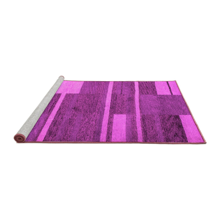 Sideview of Machine Washable Abstract Pink Contemporary Rug, wshcon681pnk