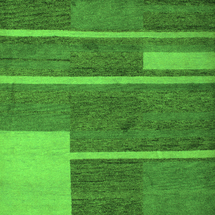 Serging Thickness of Machine Washable Abstract Green Contemporary Area Rugs, wshcon681grn