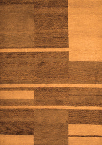 Abstract Orange Contemporary Rug, con681org