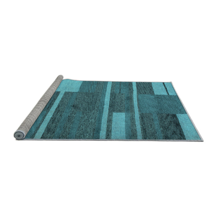Sideview of Machine Washable Abstract Light Blue Contemporary Rug, wshcon681lblu