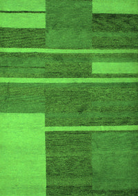 Abstract Green Contemporary Rug, con681grn