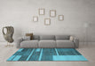 Machine Washable Abstract Light Blue Contemporary Rug in a Living Room, wshcon681lblu