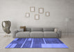 Machine Washable Abstract Blue Contemporary Rug in a Living Room, wshcon681blu