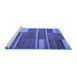 Sideview of Machine Washable Abstract Blue Contemporary Rug, wshcon681blu