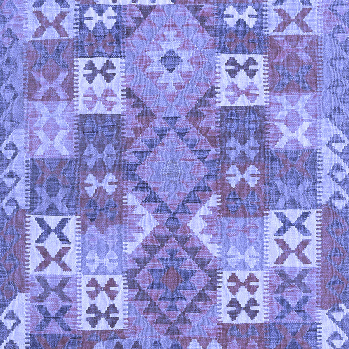 Machine Washable Southwestern Blue Country Rug, wshcon682blu
