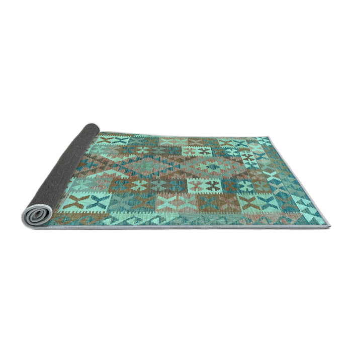 Sideview of Southwestern Light Blue Country Rug, con682lblu