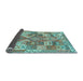 Sideview of Southwestern Light Blue Country Rug, con682lblu