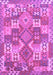 Machine Washable Southwestern Purple Country Area Rugs, wshcon682pur