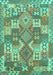 Southwestern Turquoise Country Rug, con682turq