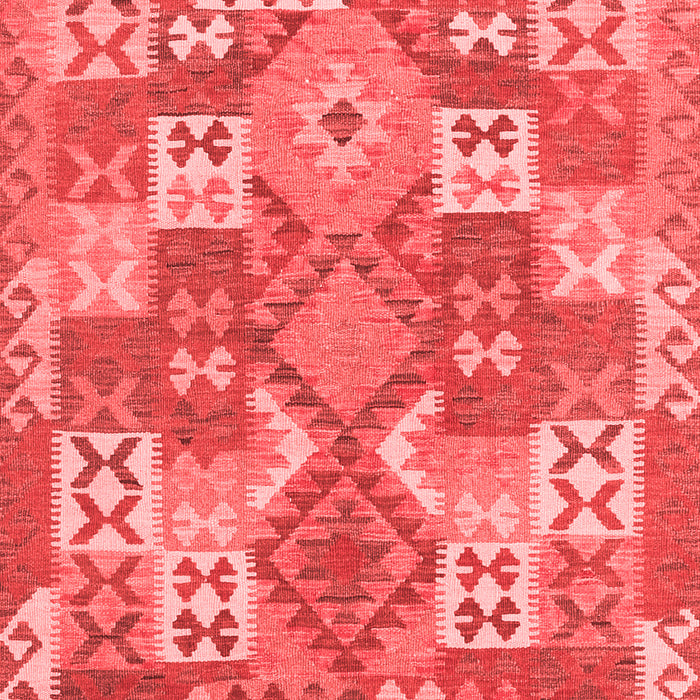 Machine Washable Southwestern Red Country Rug, wshcon682red
