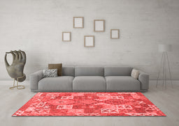Country Red Washable Rugs