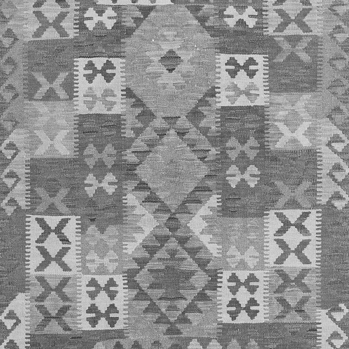Serging Thickness of Machine Washable Southwestern Gray Country Rug, wshcon682gry