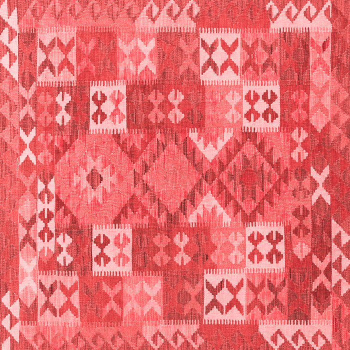 Machine Washable Southwestern Red Country Rug, wshcon682red