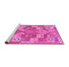Sideview of Machine Washable Southwestern Pink Country Rug, wshcon682pnk
