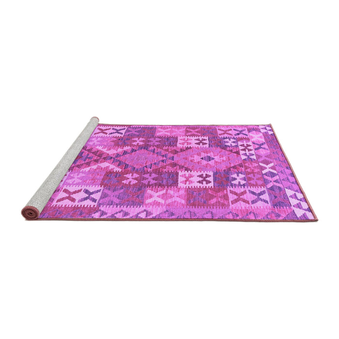 Sideview of Machine Washable Southwestern Purple Country Area Rugs, wshcon682pur