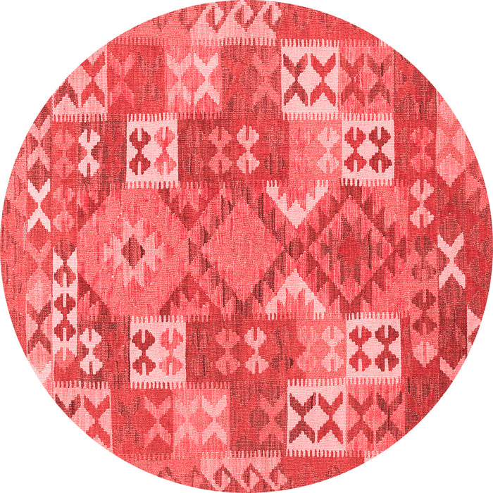 Machine Washable Southwestern Red Country Rug, wshcon682red