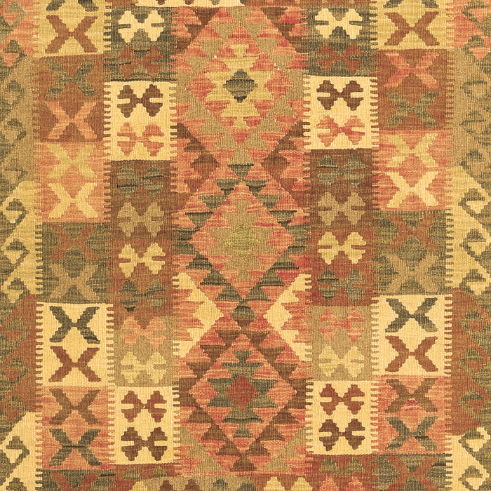 Machine Washable Southwestern Brown Country Rug, wshcon682brn