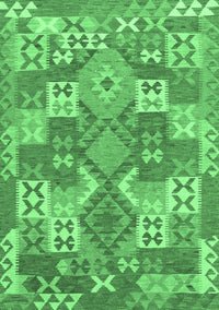 Southwestern Emerald Green Country Rug, con682emgrn