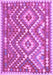 Machine Washable Southwestern Purple Country Area Rugs, wshcon683pur