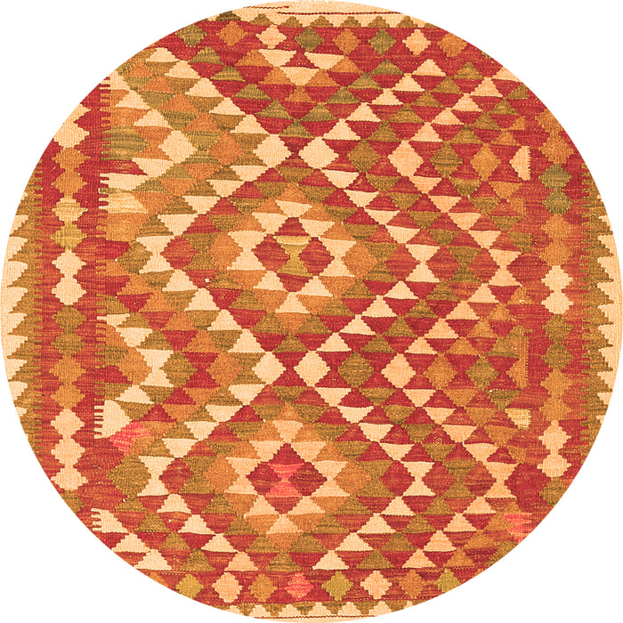 Square Southwestern Orange Country Rug, con683org