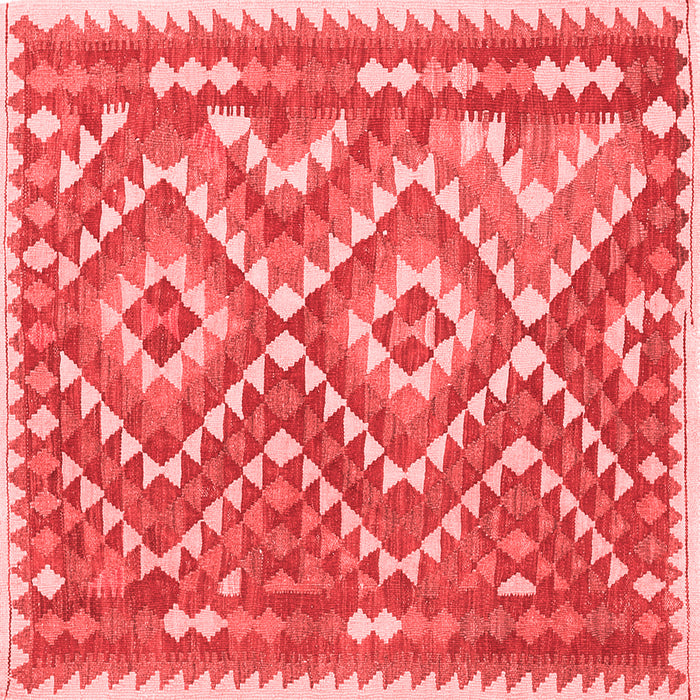 Machine Washable Southwestern Red Country Rug, wshcon683red