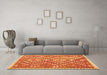 Machine Washable Southwestern Orange Country Area Rugs in a Living Room, wshcon683org