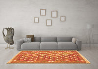 Machine Washable Southwestern Orange Country Rug, wshcon683org