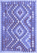 Southwestern Blue Country Rug, con683blu