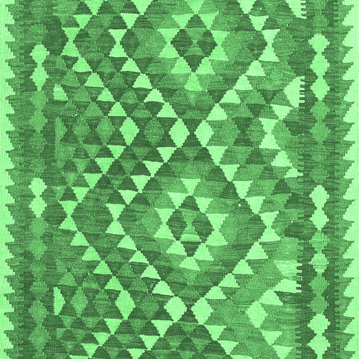Machine Washable Southwestern Emerald Green Country Area Rugs, wshcon683emgrn