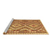 Sideview of Machine Washable Southwestern Brown Country Rug, wshcon683brn