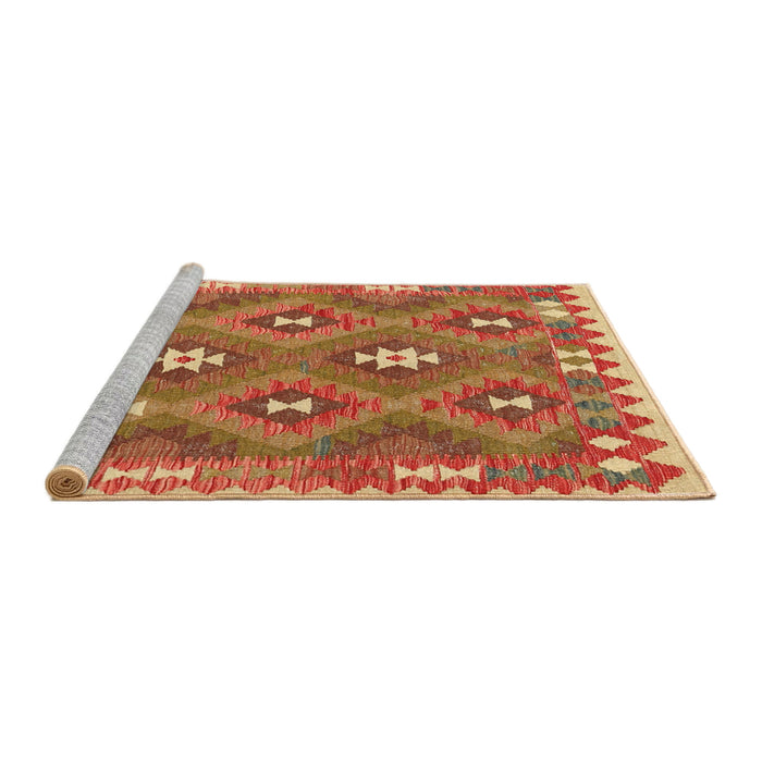 Serging Thickness of Machine Washable Contemporary Red Rug, wshcon684