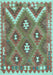 Machine Washable Southwestern Light Blue Country Rug, wshcon684lblu